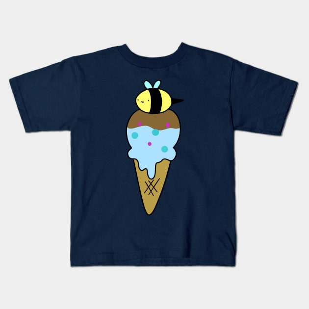 Bumblebee Icecream Cone Kids T-Shirt by saradaboru